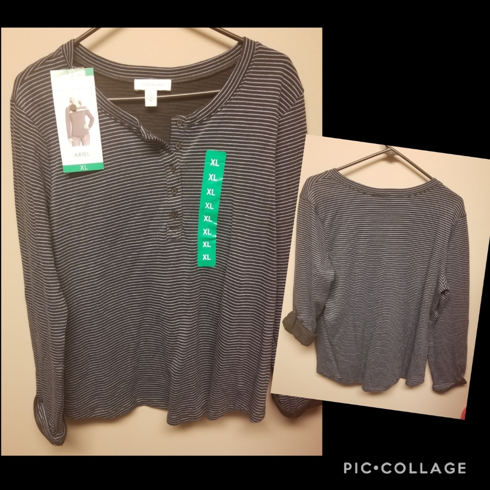 Vintage America XL ariel LS shirt NWT